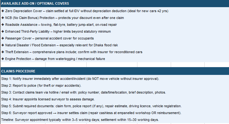 Reliance Insurance PLC  Act Only (Third Party) 3