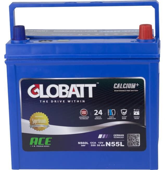 Globatt ACE G ACE NS60L/N55L Start-Stop AGM Battery